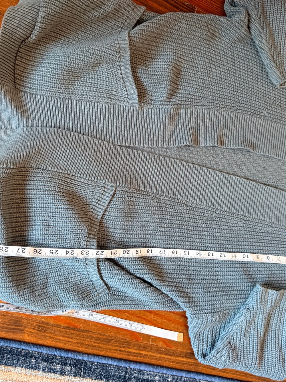 PACT 100% Organic Cotton Long Open Cardigan - Dusty Slate Blue XS / S - Picture 5 of 8